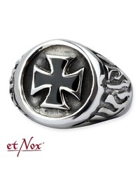 Edelstahlring 'Black Iron Cross' - vergleichen und g&uuml;nstig kaufen